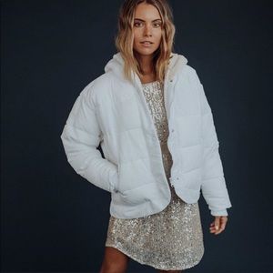 Free people white puffer coat